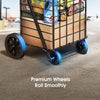 Grocery Cart with Wheels, Heavy Duty Foldable Lightweight Shopping Cart, 176lb Large Capacity Shop Cart for Groceries, Laundry, Pantry, Garage by AMADA HOMEFURNISHING-AMTUC2